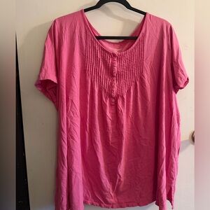 Woman Within Pink Short Sleeve Top 26/28